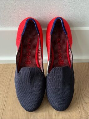 Rothy's Loafers Navy with Red Interior and Blue Trim